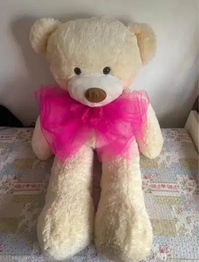 Osito de Peluche Gigante con Lazo Rosado - miniatura 4