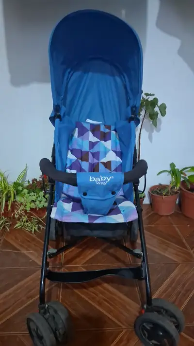 Coche de Paseo Azul Baby Way - miniatura 4