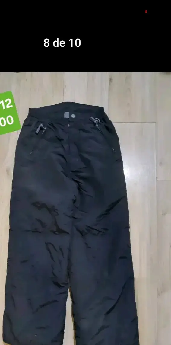 Pantalones de nieve negros talla 12