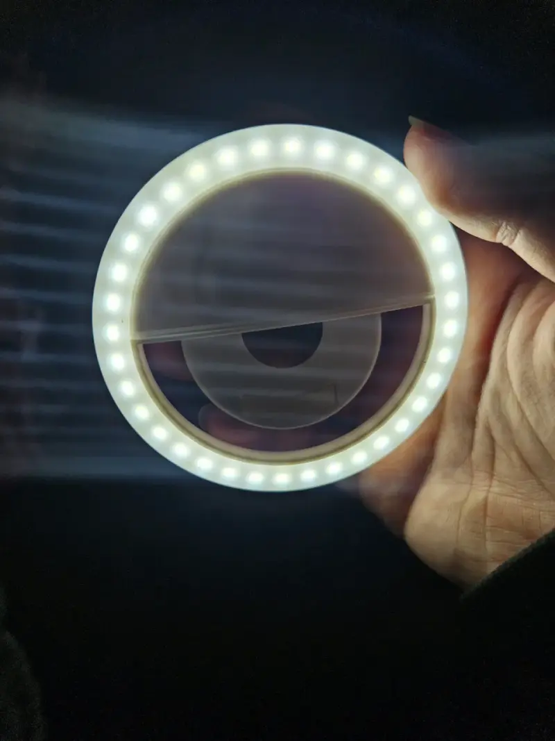 Aro de luz LED para selfies con cable USB - 2