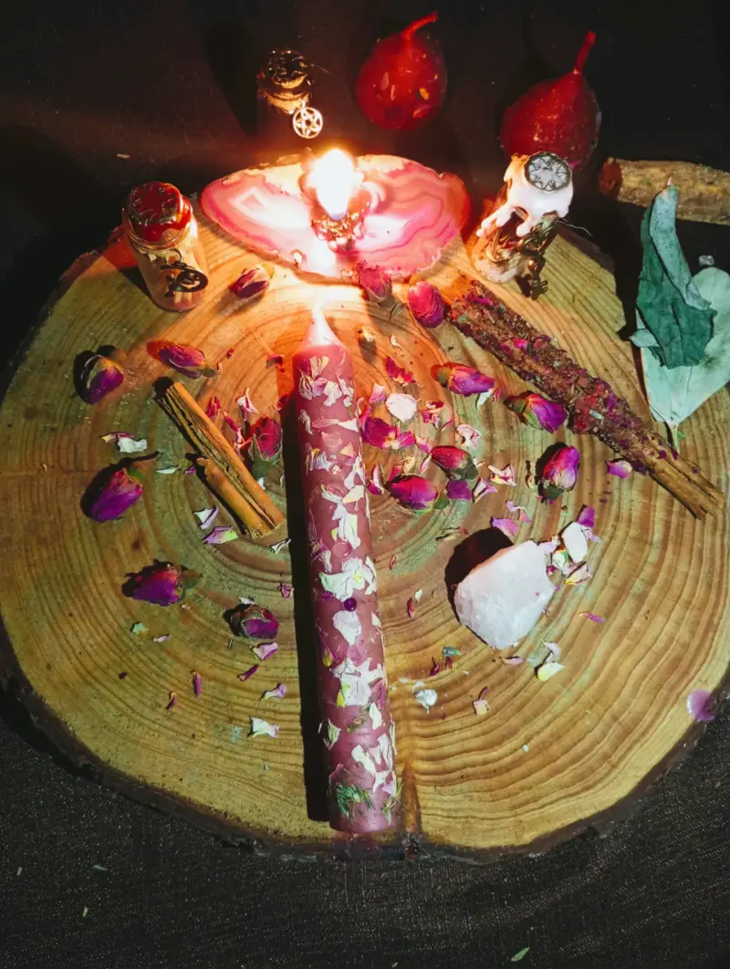 Vela ritual rosa amor propio y esplendor. - 2