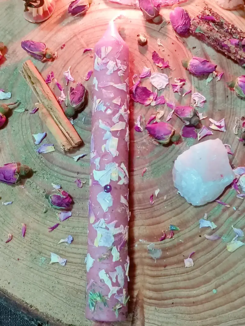 Vela ritual rosa amor propio y esplendor. - 3