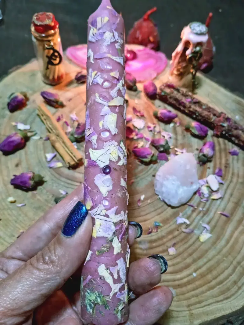 Vela ritual rosa amor propio y esplendor. - 4