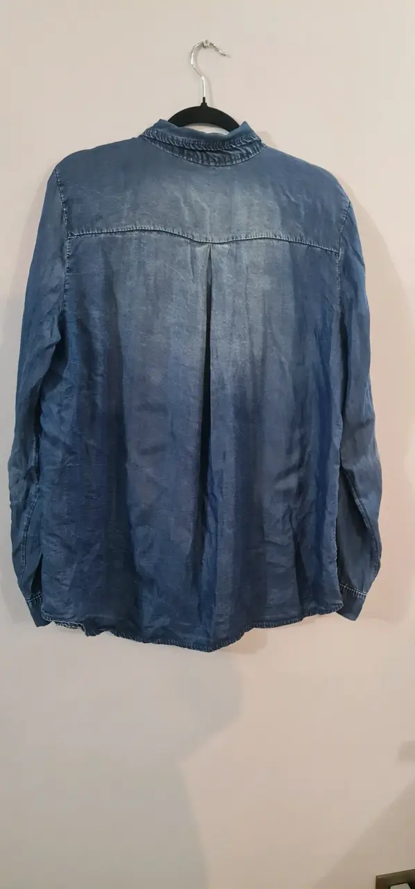 Camisa de mezclilla azul para mujer - 3