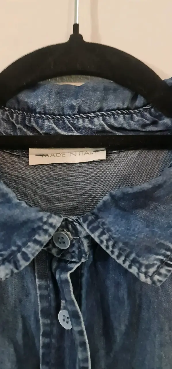 Camisa de mezclilla azul para mujer - 4
