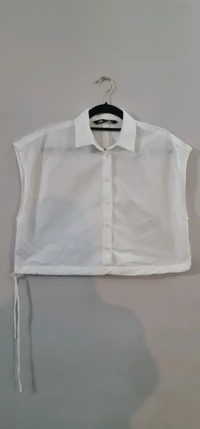 Blusa sin mangas blanca Zara con ajuste - miniatura 1