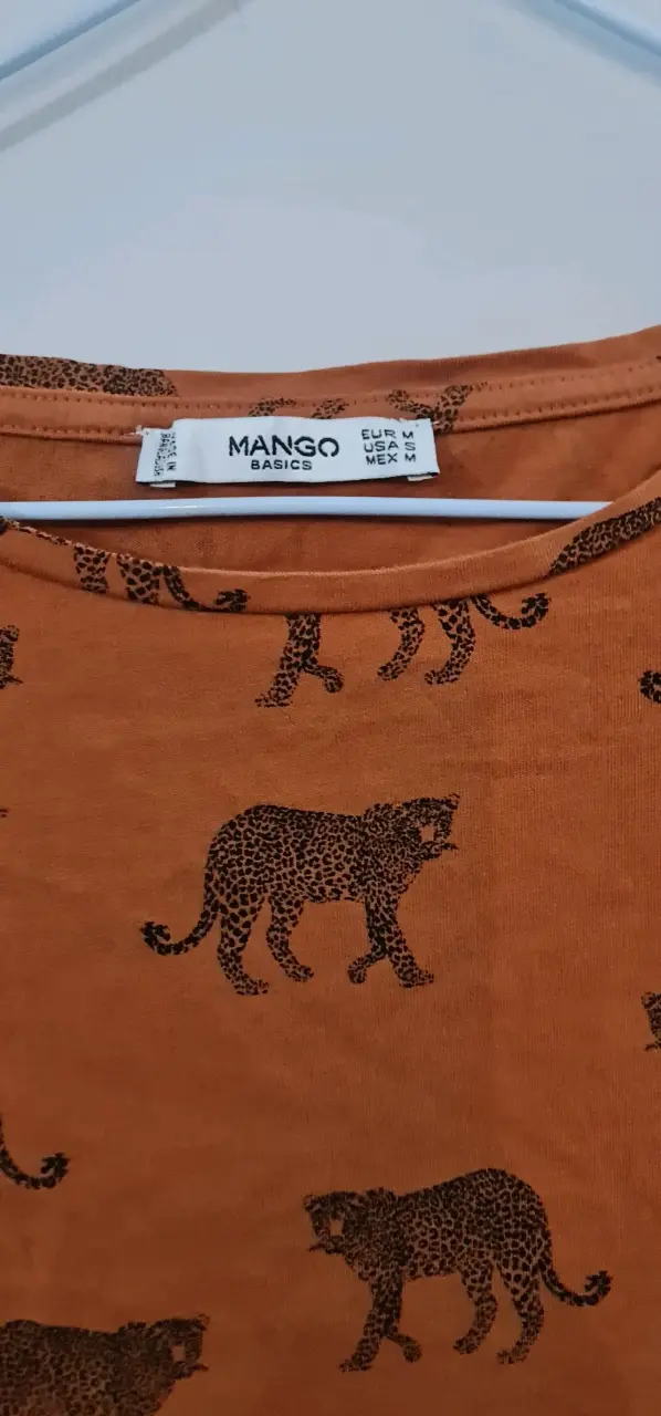 Polera estampada de leopardo Mango Basics - 2