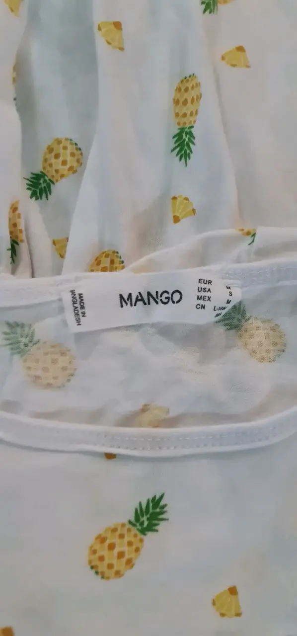 Polera estampada de piñas Mango talla L - 3