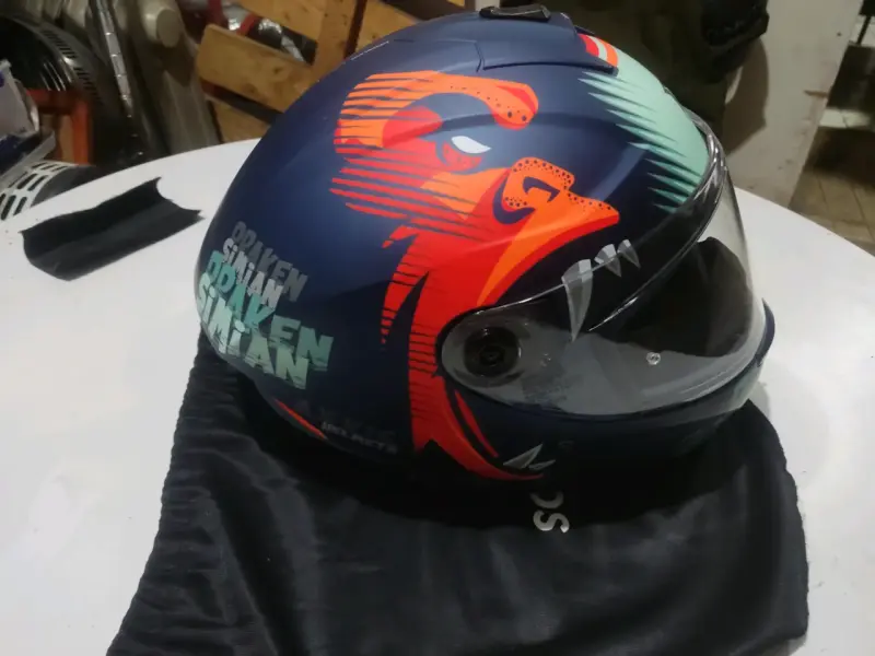 Casco de moto Axxis Draken S Simian azul - 2