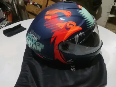 Casco de moto Axxis Draken S Simian azul - miniatura 2