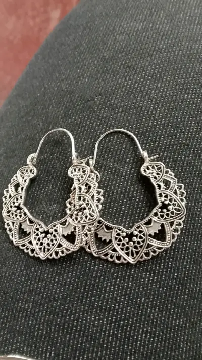 Aros de filigrana en plata - miniatura 1