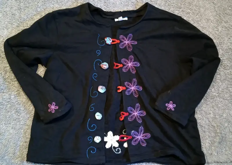 Chaqueta negra bordada Goodfellow & Co - 1