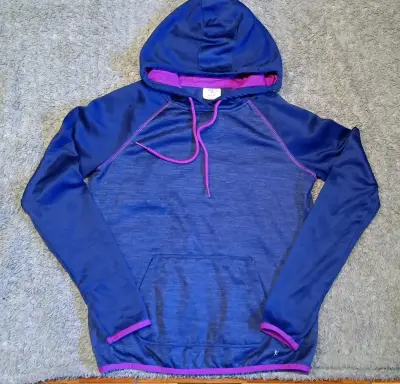 Polerón deportivo azul con capucha para mujer - miniatura 1