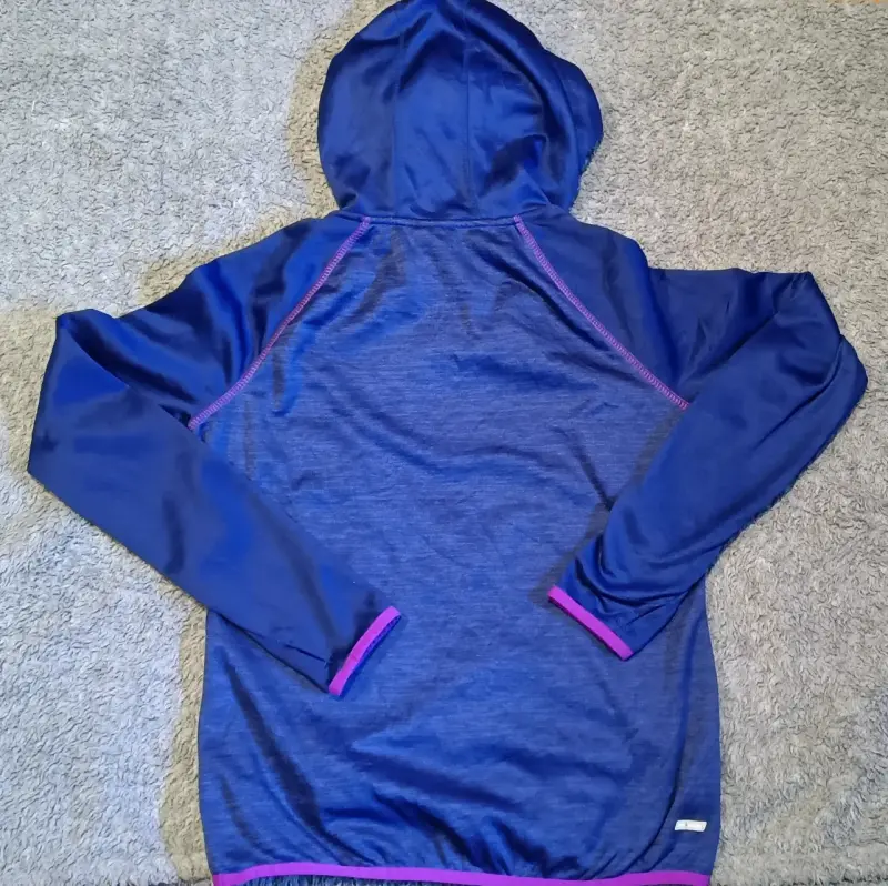 Polerón deportivo azul con capucha para mujer - 2
