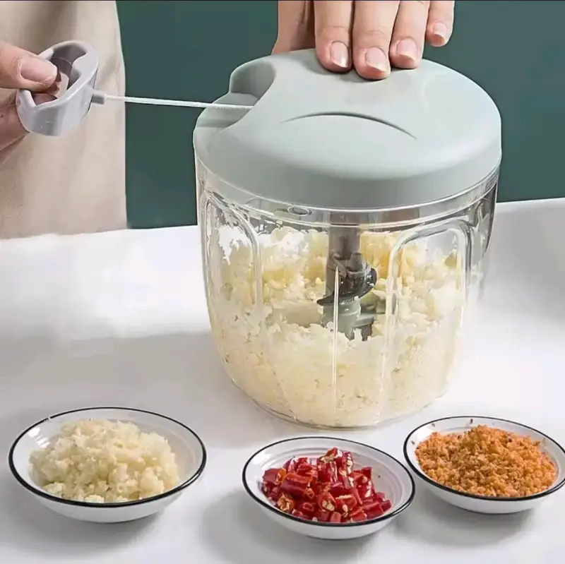 Picadora manual de alimentos con cuerda - 2