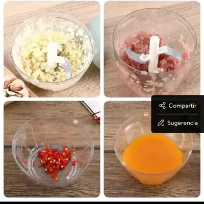 Picadora manual de alimentos con cuerda - miniatura 5