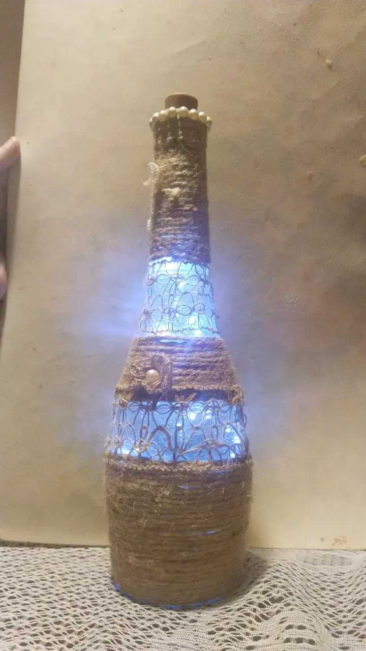 Botella decorativa con luces LED - 2