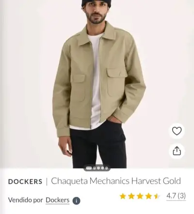 Chaqueta Dockers Mechanics Harvest Gold Beige - miniatura 2