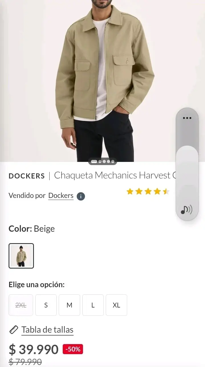 Chaqueta Dockers Mechanics Harvest Gold Beige - 3