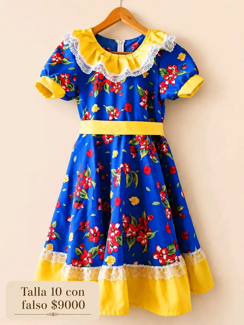 Vestido cueca talla 10 a 12