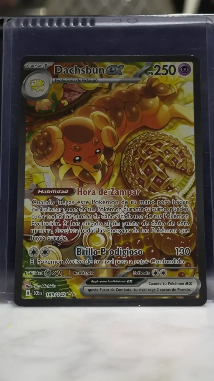 Carta Pokémon Dachsbun EX Holo Rara - 1