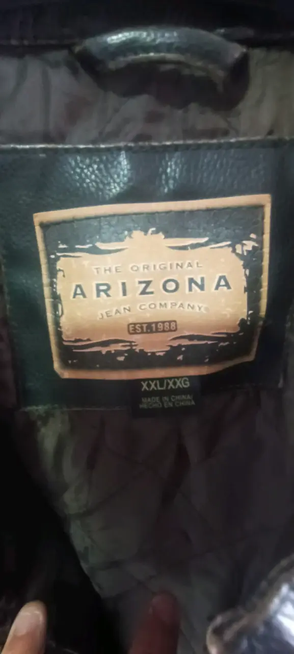 Chaqueta de cuero negra Arizona con rayas - 3