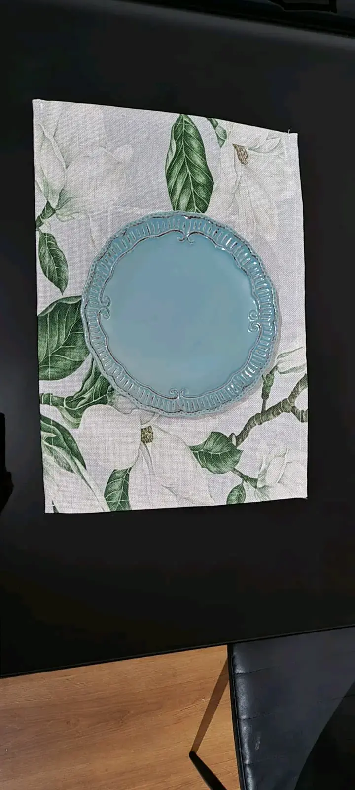 Mantel individual floral verde - 2