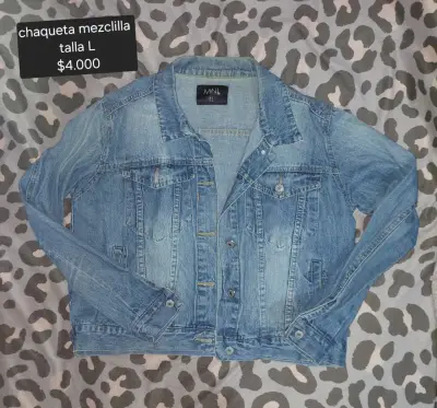 Chaqueta de Mezclilla Talla L MNL - miniatura 1