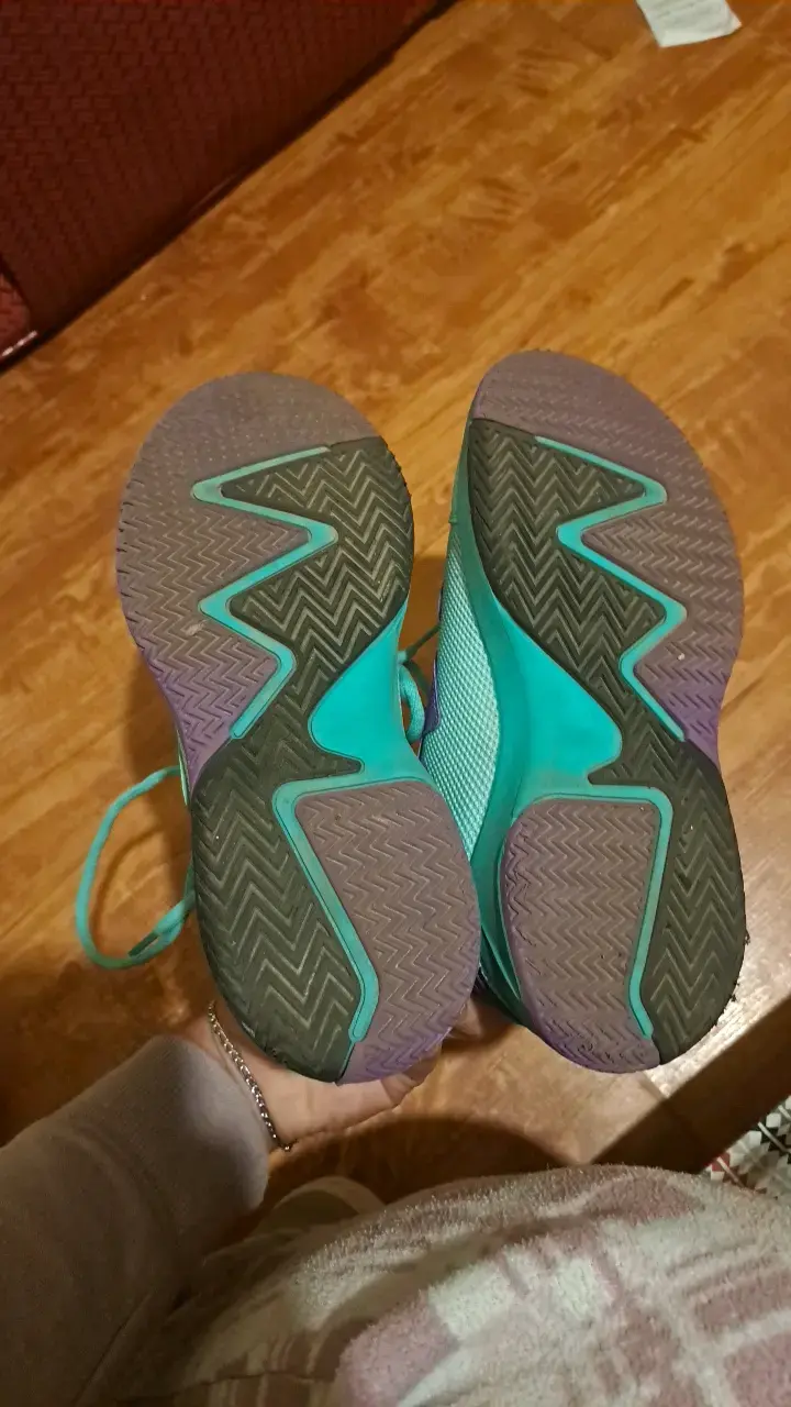 Zapatillas deportivas turquesa y morado para mujer - 3