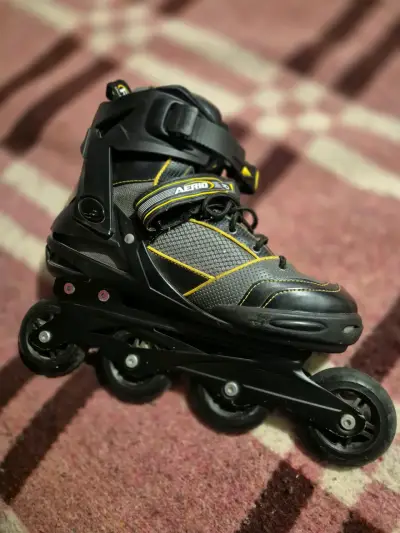 Patines en línea Roller Derby Elite G50 negros y amarillos - miniatura 2