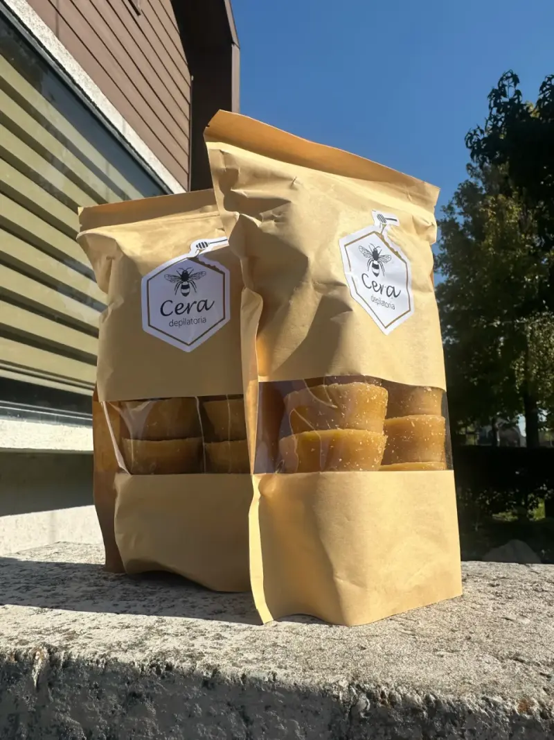 Cera depilatoria natural en bolsas