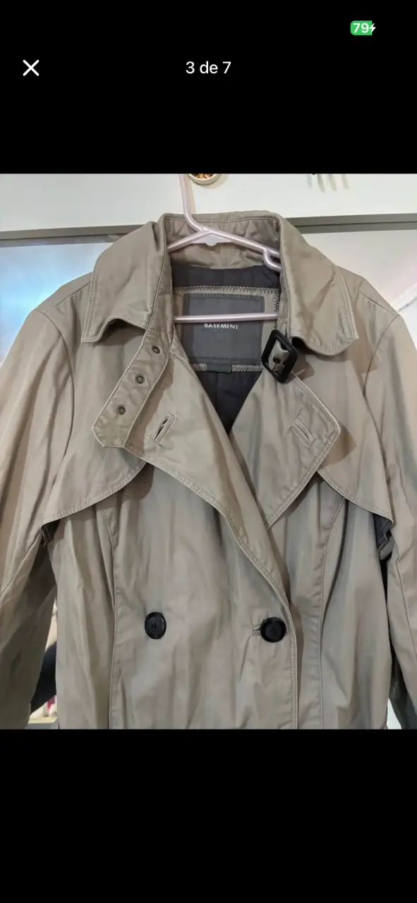 Trench coat gris para mujer Basement - 2