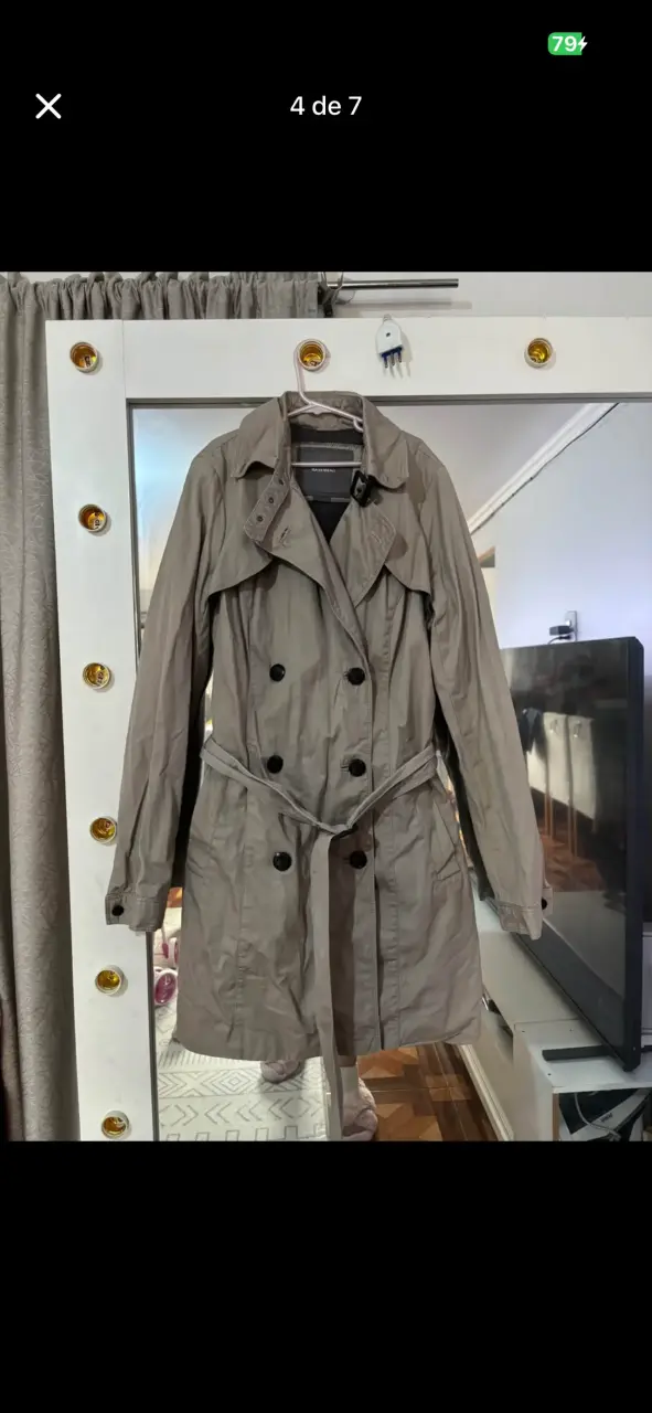 Trench coat gris para mujer Basement - 3