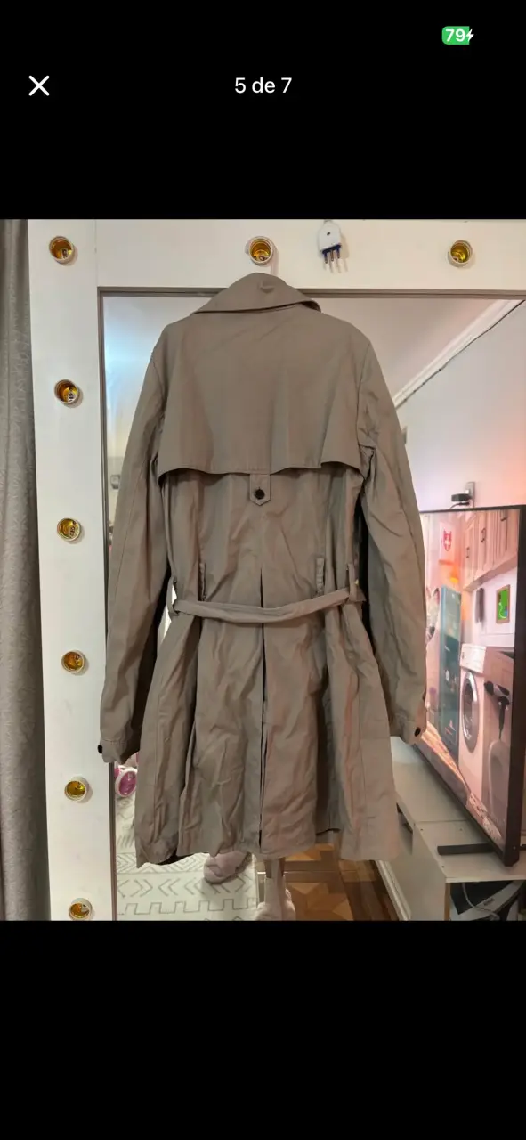 Trench coat gris para mujer Basement - 4