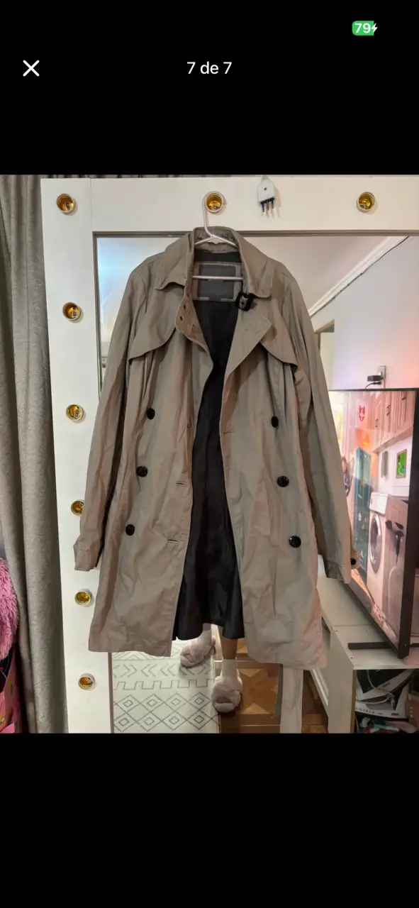 Trench coat gris para mujer Basement - 5