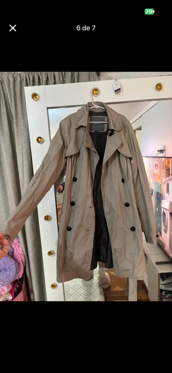 Trench coat gris para mujer Basement - 6