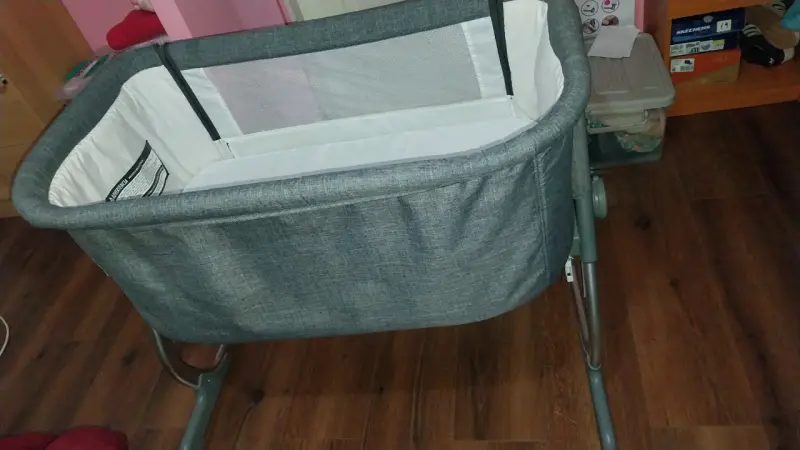 Cuna colecho Infanti gris con malla - 4