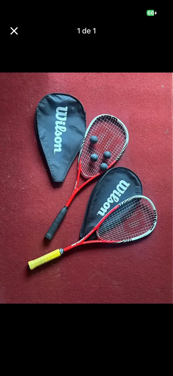 Set de raquetas de squash Wilson con fundas