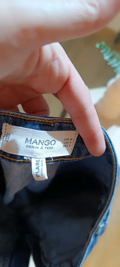 Jeans Mango Flare Tiro Alto Mujer Talla 38 - miniatura 1