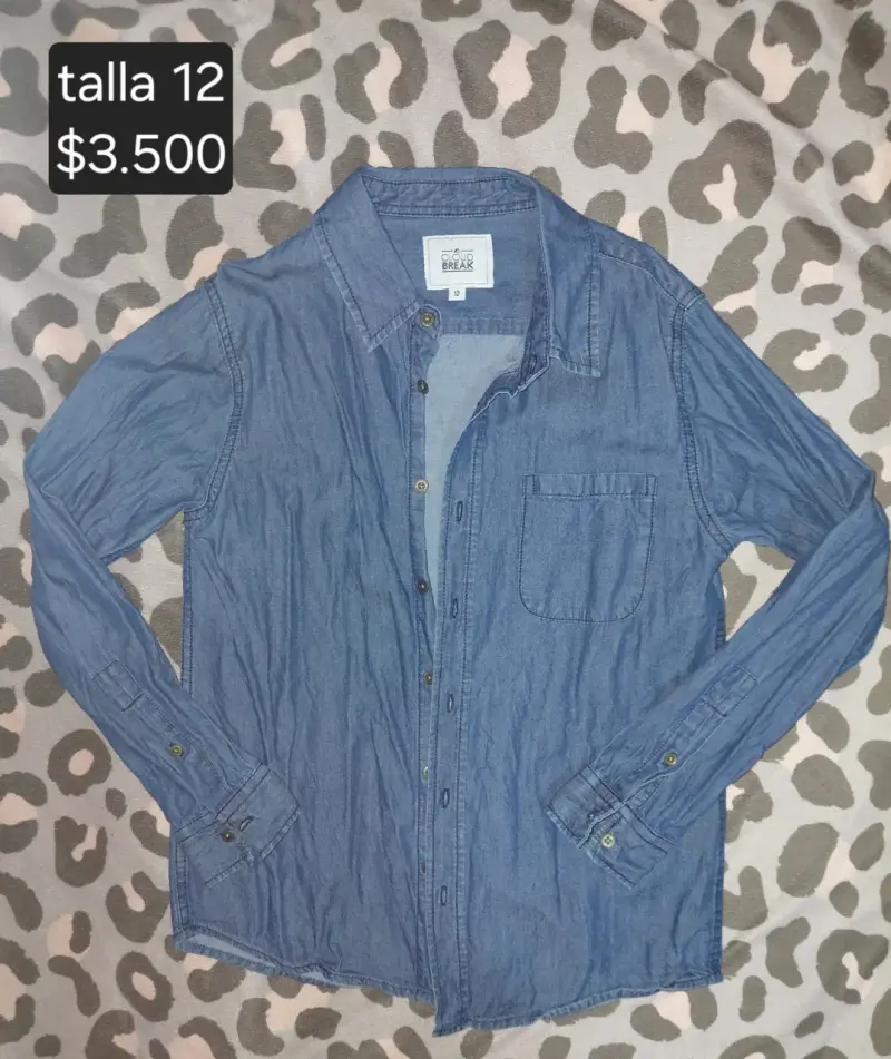 Camisa de mezclilla para niños talla 12