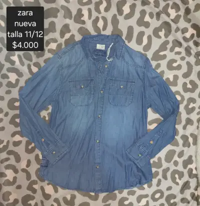 Camisa de mezclilla para niños talla 12 - miniatura 2