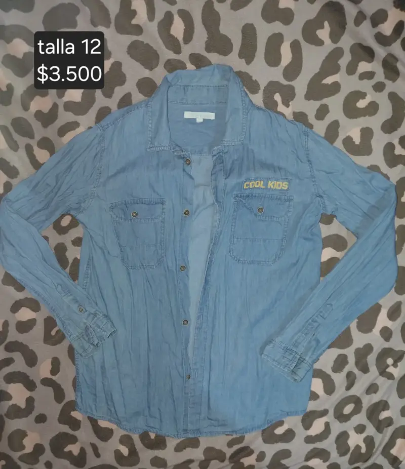 Camisa de mezclilla para niños talla 12 - 3