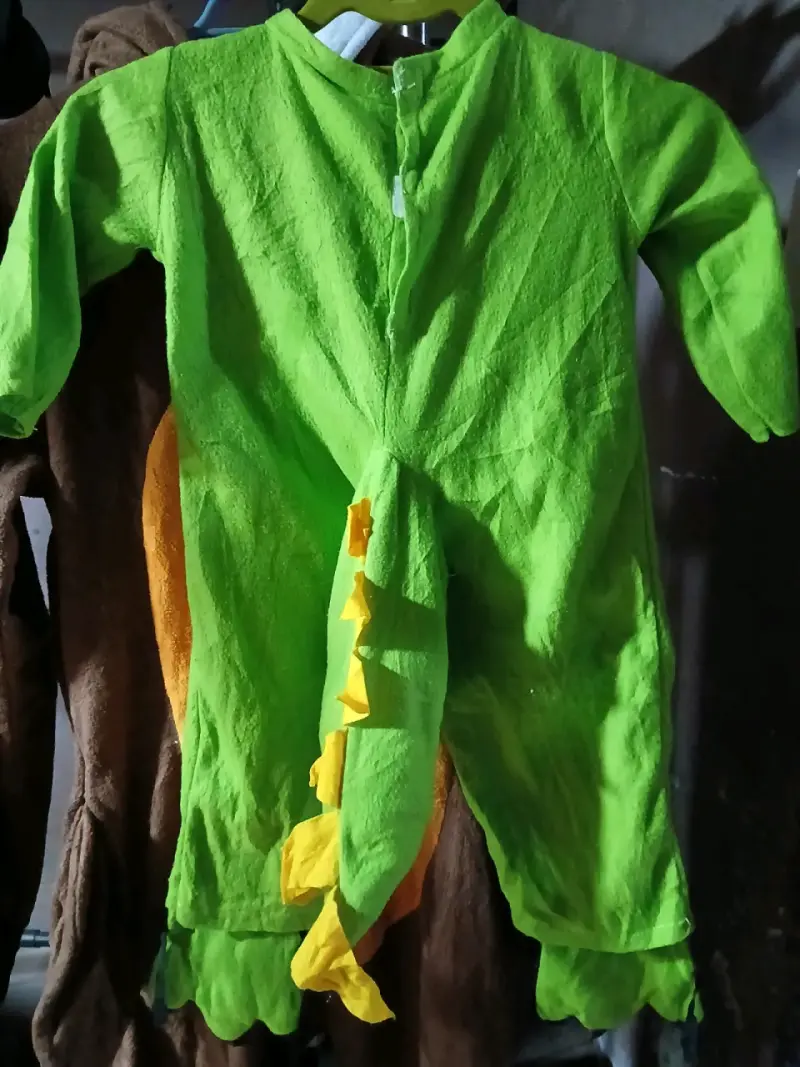 Disfraz de dinosaurio verde para niños - 2