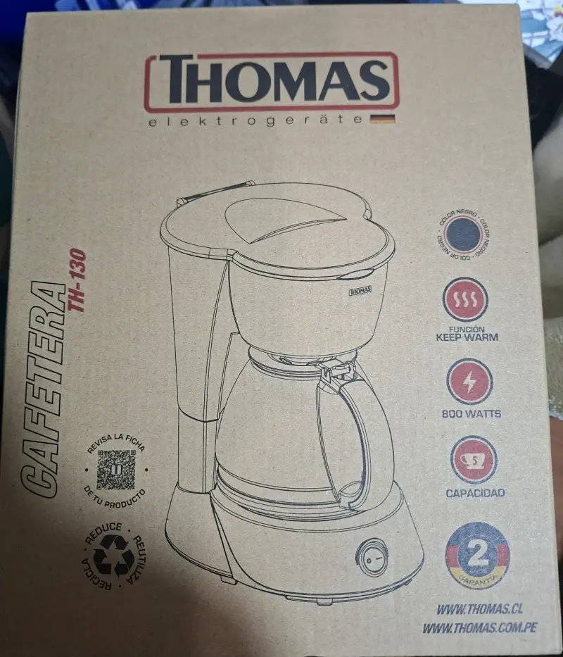 Cafetera Thomas TH-130 con función Keep Warm
