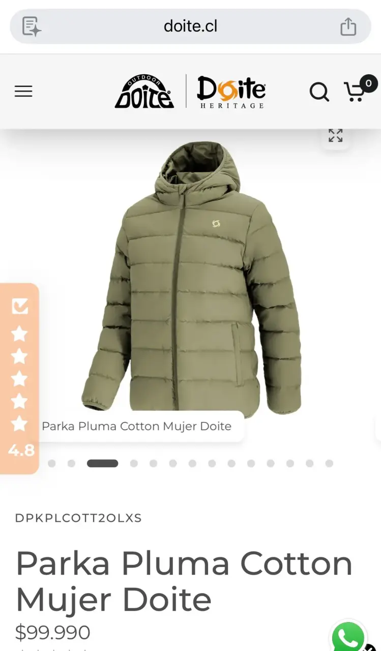 Parka Pluma Cotton Mujer Doite - 4