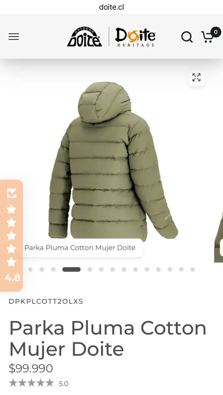 Parka Pluma Cotton Mujer Doite - 5
