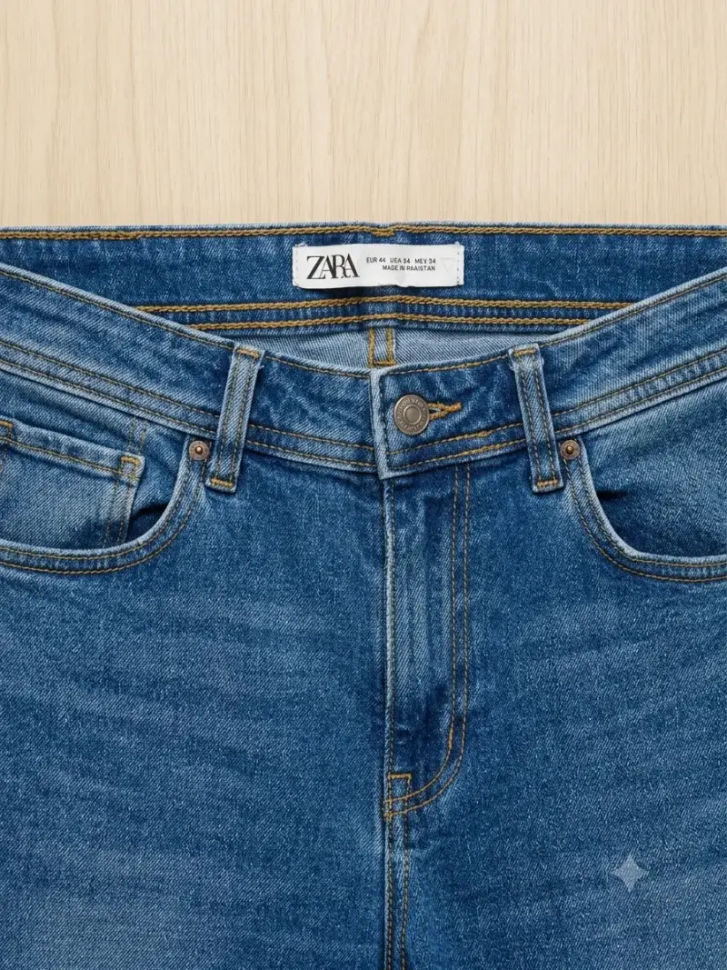 Jeans Zara Slim Fit Azul Medio 42 Eur - 2