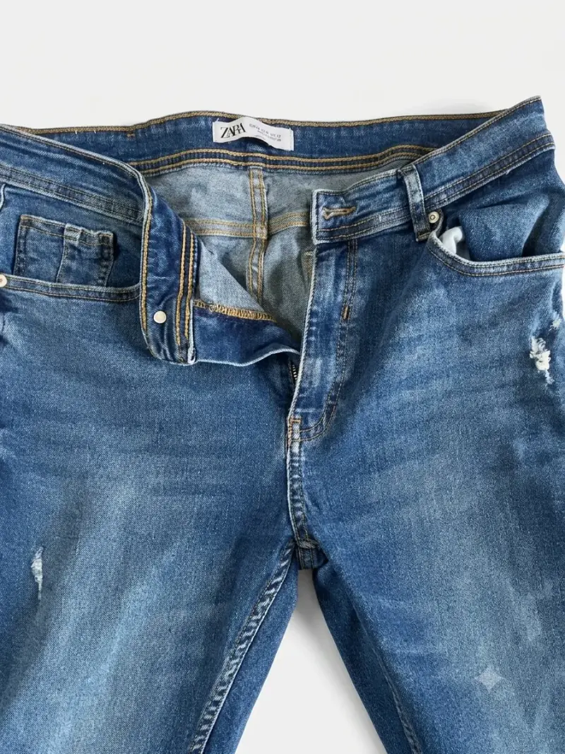 Jeans Zara Slim Fit Azul Medio 42 Eur - 4
