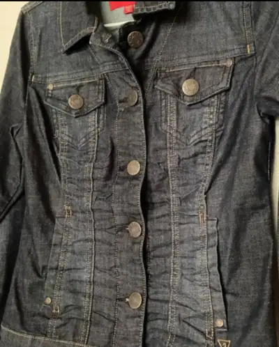 Chaqueta de mezclilla Guess azul oscuro - miniatura 3