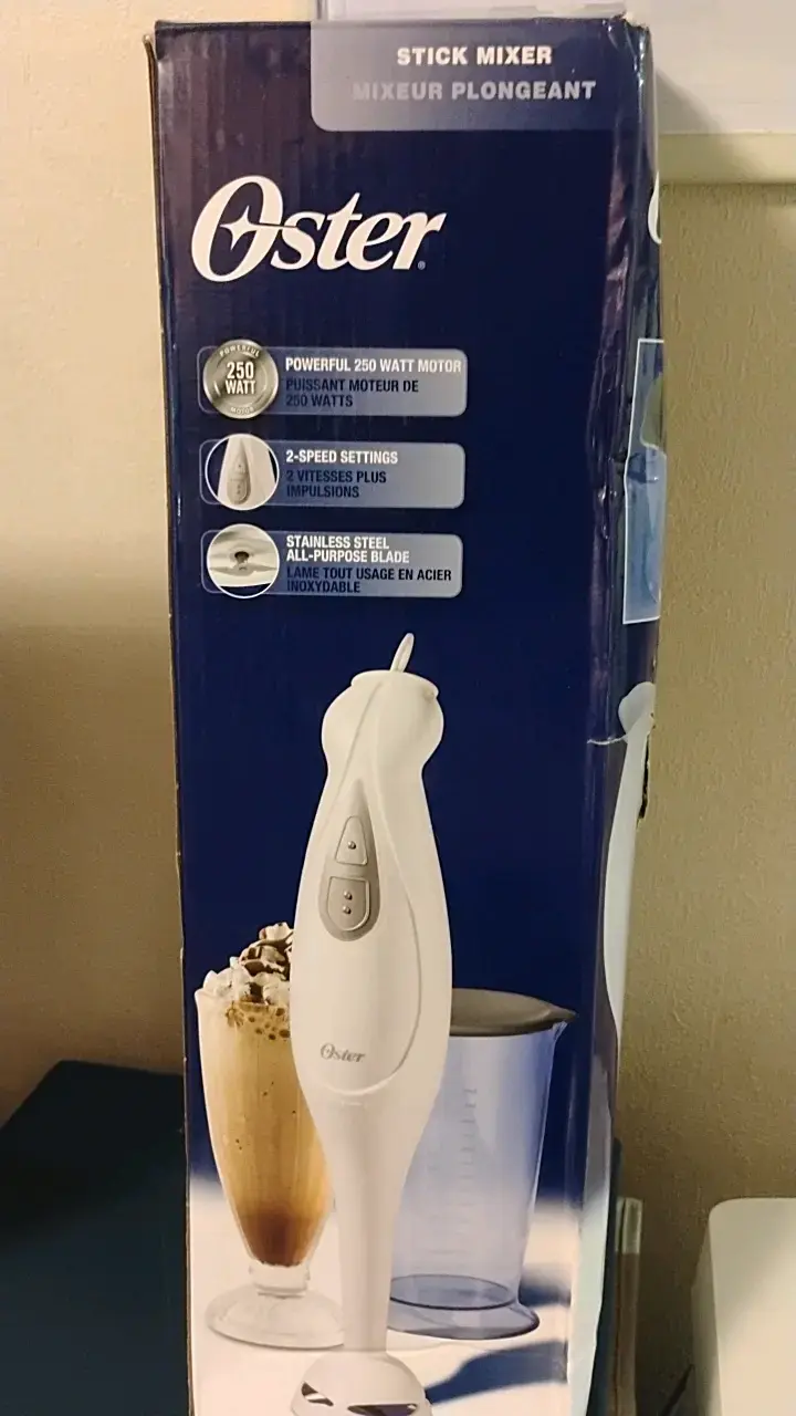 Batidora de Inmersión Oster 250W con Vaso Medidor - 1